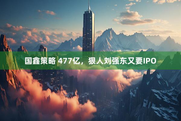 国鑫策略 477亿，狠人刘强东又要IPO